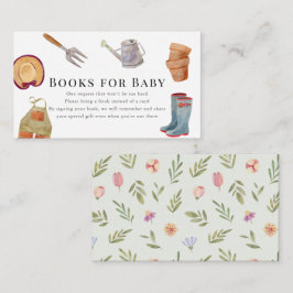 Trädgårdsredskap Baby Shower Bokförfrågan Tilläggskort