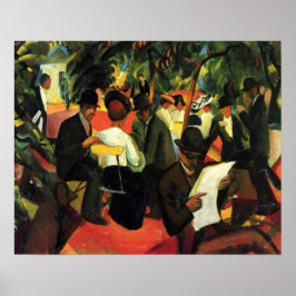 Trädgårdsrestaurang av August Macke. Vintagekonst Poster