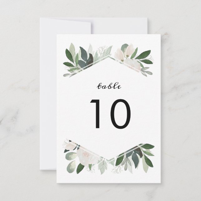 Trädgårdsrosé Bordnummerkort Inbjudningar (Framsida)