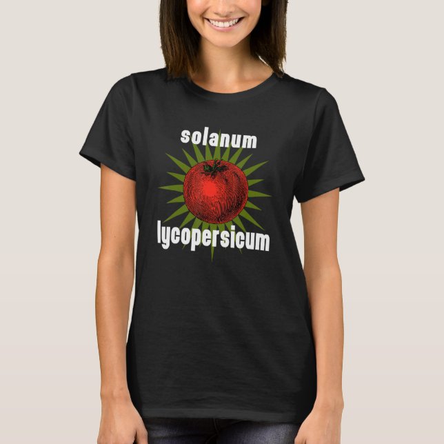 Trädgårdssäg Tomat Solanum Lycopersicum T Shirt (Framsida)