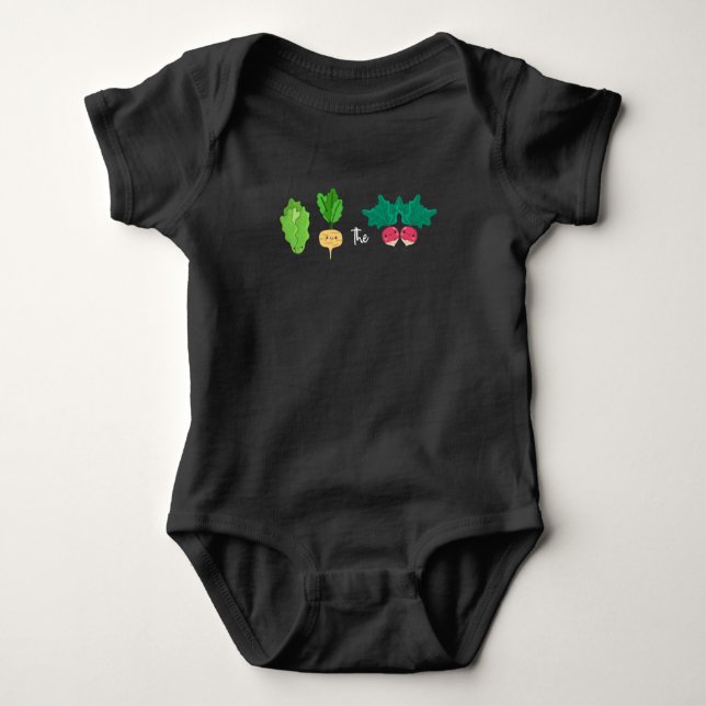 Trädgårdssallat - betor som vrids upp av Vegan Pun T Shirt (Framsida)
