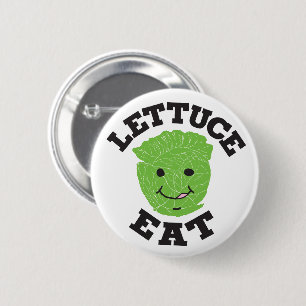 Trädgårdssallat - citat Art Lettuce Art Design Knapp