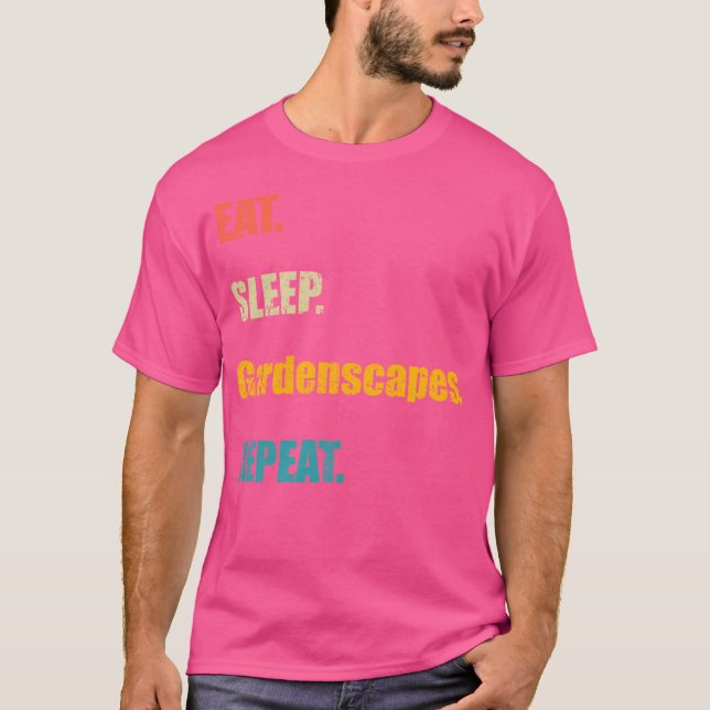 Trädgårdsscapes - upprepa t shirt (Framsida)