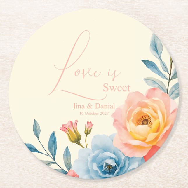 Trädgårdsserenad Underlägg Papper Rund (Framsidan)