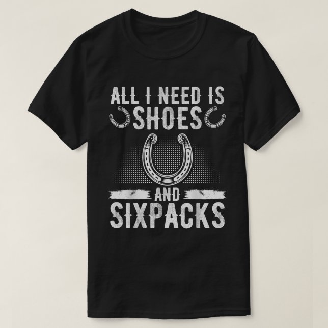 Trädgårdsskor och sexpaket t t shirt (Design framsida)