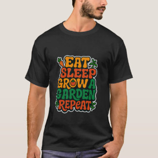 Trädgårdsskötsel 4\Fet Urban Växtälskare- Ät Sova T Shirt