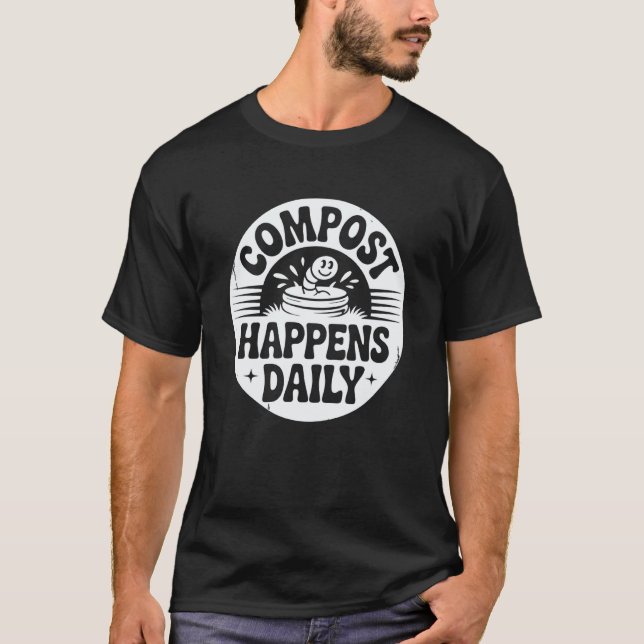 Trädgårdsskötsel 4\Kompostmask Kompostbehållare Tr T Shirt (Framsida)