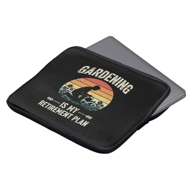 Trädgårdsskötsel är min pensionsplan Vintage Laptop Fodral (Framsida topp)