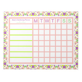 trädgårdsskötsel gör upp din egen plan anteckningsblock