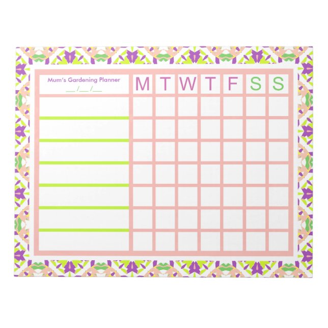  trädgårdsskötsel gör upp din egen plan anteckningsblock (Framsida)