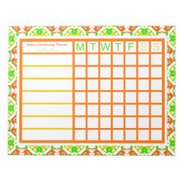 trädgårdsskötsel gör upp din egen plan anteckningsblock