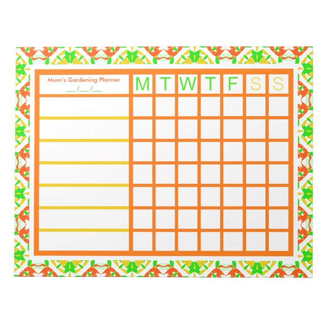  trädgårdsskötsel gör upp din egen plan anteckningsblock (Framsida)