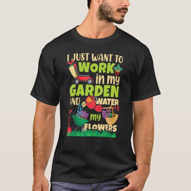 Trädgårdsskötsel Trädgård Växt Blomma T Shirt (Framsida)