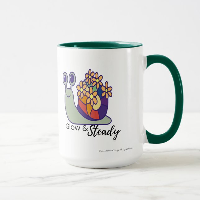 Trädgårdssnäcka kaffemugg - Rollig tekopp till mam (Höger)