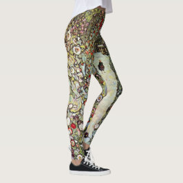 Trädgårdsstig med hönor, Gustav Klimt, Art Nouveau Leggings