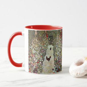 Trädgårdsstig med hönor, Gustav Klimt, Art Nouveau Mugg