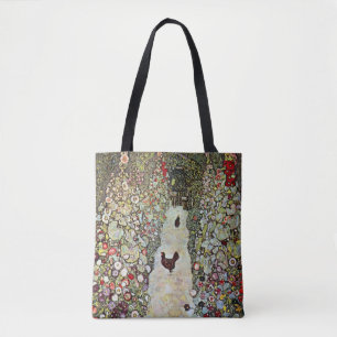 Trädgårdsstig med hönor, Gustav Klimt, Art Nouveau Tygkasse
