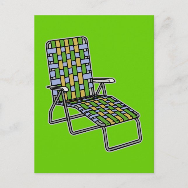 Trädgårdsstol Chaise Loungestol Vykort (Framsida)