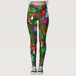 Trädgårdsteckning Leggings