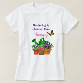 Trädgårdsterapi med krukväxter Trädgård T Shirt