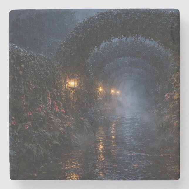 Trädgårdstunnel Coaster Stenunderlägg (Framsidan)