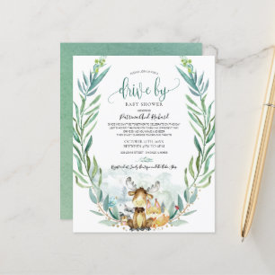 Trädgårdsväg För Baby Shower Budget Inbjudan
