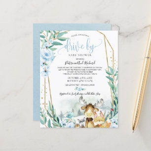 Trädgårdsväg För Babyshower Budget Inbjudan