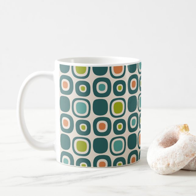 Trädgårdsvägmönster i mitten av seklet modernt kaffemugg (Med munk)