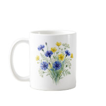 Trädgårdsvattenfärgskonst med vilda blommor
