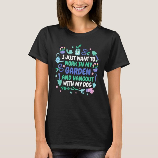 Trädgårdsväxter Och Hundar  1 T Shirt (Framsida)