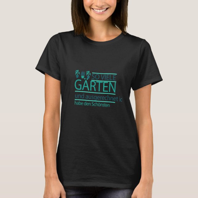 Trädgårdsväxter tyska gröna  trädgård t shirt (Framsida)