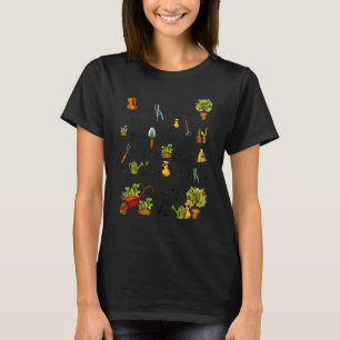 Trädgårdsverktyg Musik Not Stav Trädgårdsmästare V T Shirt
