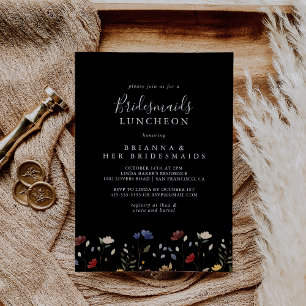 Trädgårdsvildblomma Brudtärnor Luncheon Shower Inbjudningar
