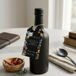Trädgårdsvildblomma tack Examensfest present Presentetikett