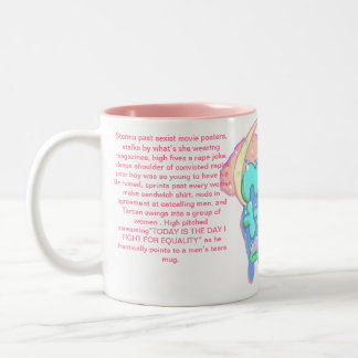 Tradgedyen, ansträngningen, manar tårarmugg Två-Tonad mugg