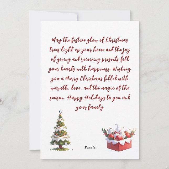 Trädglöd & presenter julkort (Baksida)