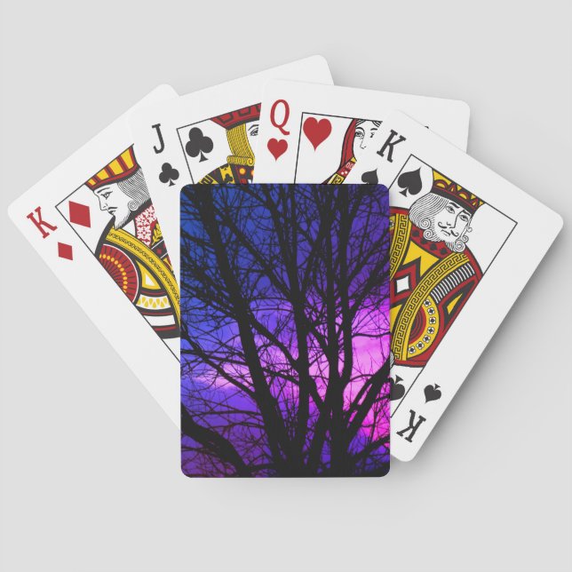 Trädgrenar som leker kort casinokort (Baksidan)