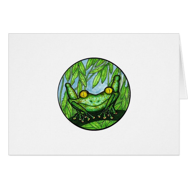 Trädgroda Hälsningskort (Framsidan Horizontal)