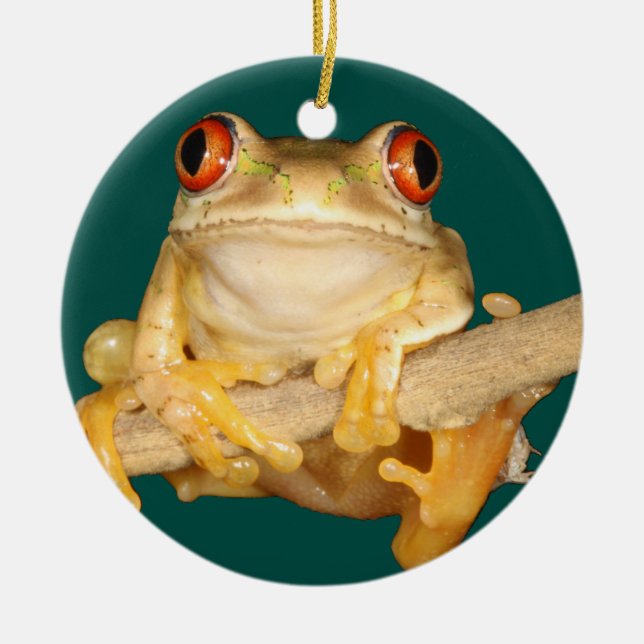 Trädgroda Julgransprydnad Keramik (Framsidan)