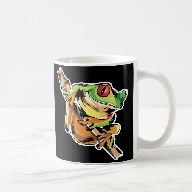 trädgroda på gren kaffemugg (Höger)
