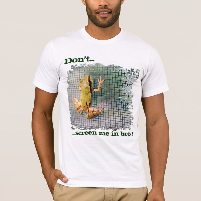 Trädgrodan på skärmslut fotograferar upp tee shirt (Framsida)