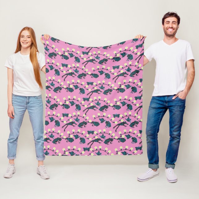 Trädgrodcafé Rosa Fleecefilt (På plats)