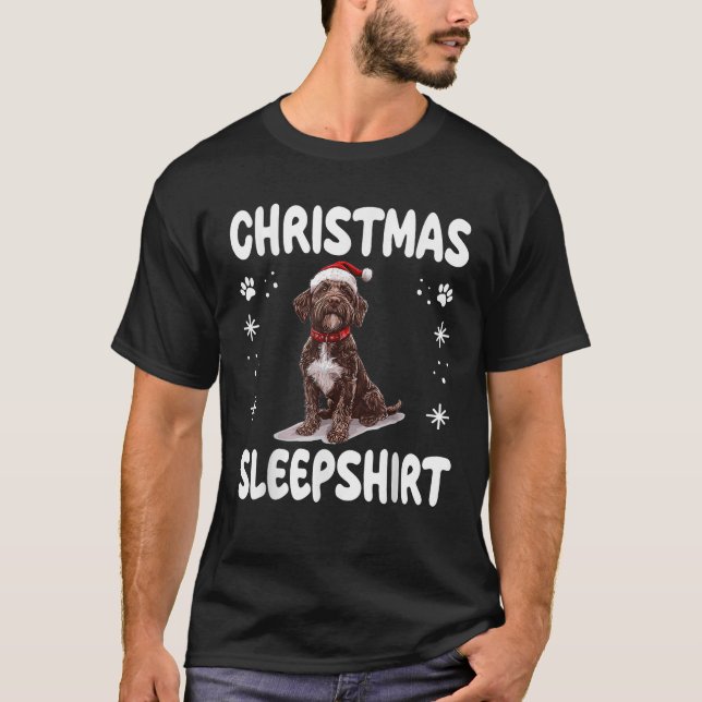 Trådhårig Griffon Dog Nattlinne Pyjamas C T Shirt (Framsida)