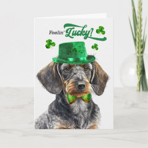 Trådhårig Tax Lucky St Patrick's Day Helgkort