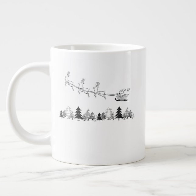 Trädhytte julmugg – Varm vinter kakao kopp Jumbo Mugg (Vänster)