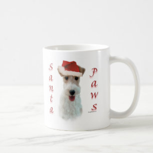 Trådig Foxterrier Tomte Paws Kaffemugg