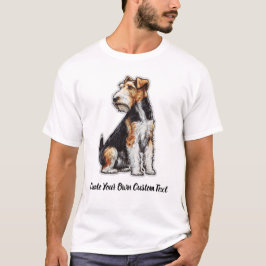 Trådig Rävterrier Hund Skapa Din Egen Anpassad Tex T Shirt