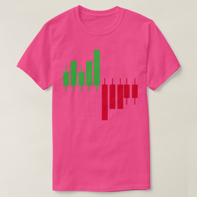 Trading candlesticks candle chart pips t shirt (Design framsida)