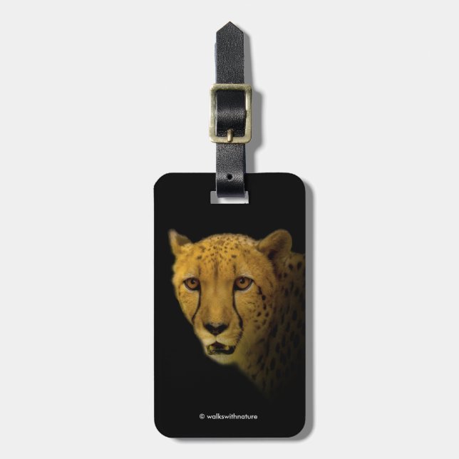 Trading Glances med en magnificent Cheetah Bagagebricka (Vertikal Framsida)
