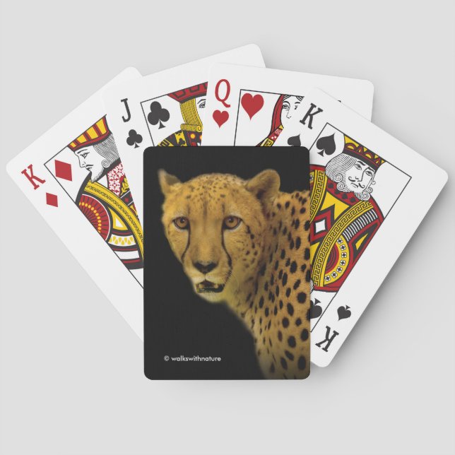 Trading Glances med en magnificent Cheetah Casinokort (Baksidan)